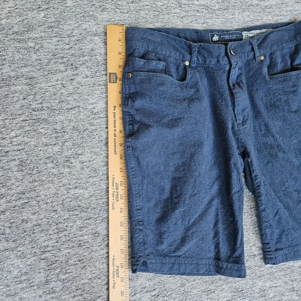 Woolly Longhaul Shorts Men’s Size 30 Blue 9” Inseam Merino Wool Blend EUC